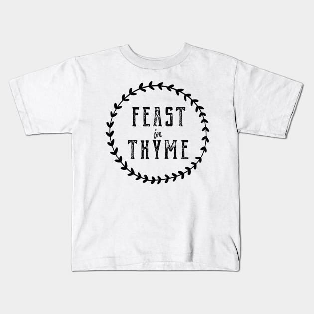 Feast In Thyme Leafy Logo Kids T-Shirt by Feastinthyme